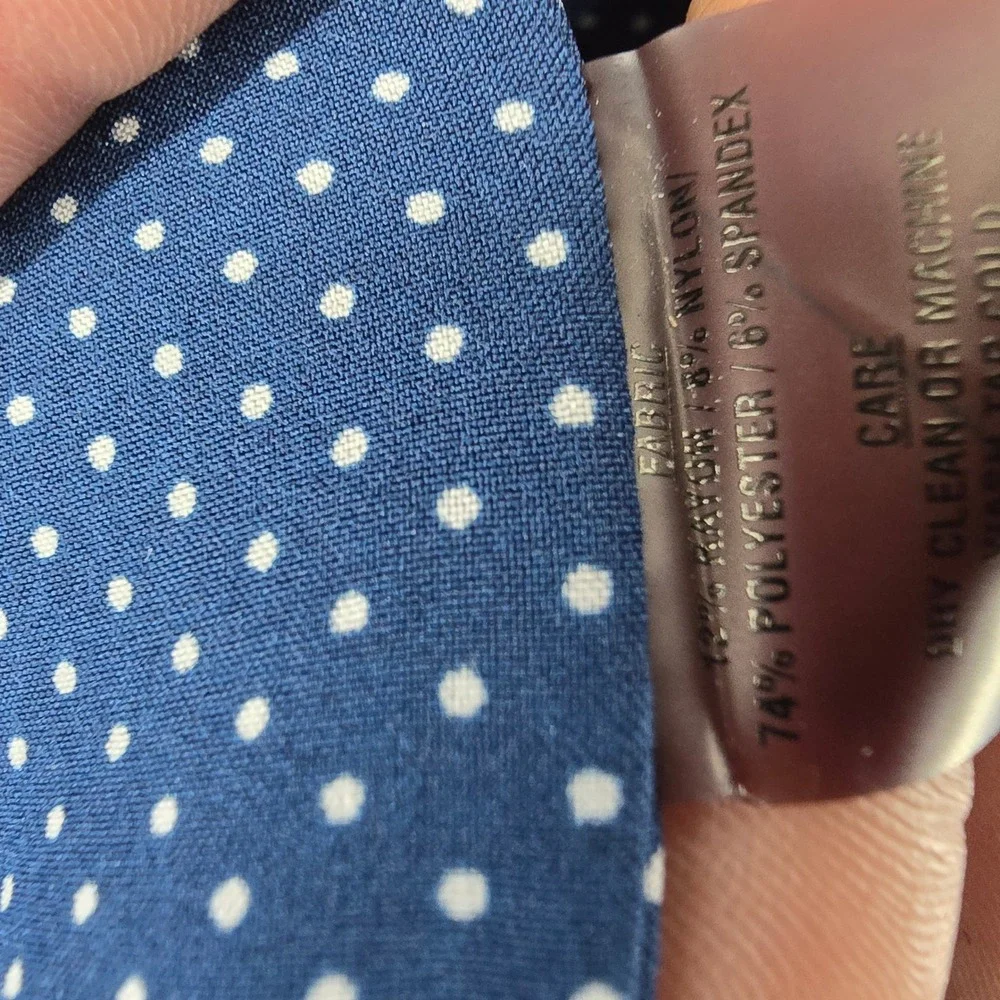 State and Liberty Blazer Mens 38S Blue Two Button Polka Dot Stretch Sport Coat